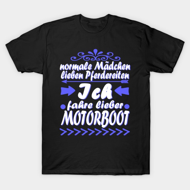 Hobby Motorboot Frauen Meer Speed Boot T-Shirt by FindYourFavouriteDesign